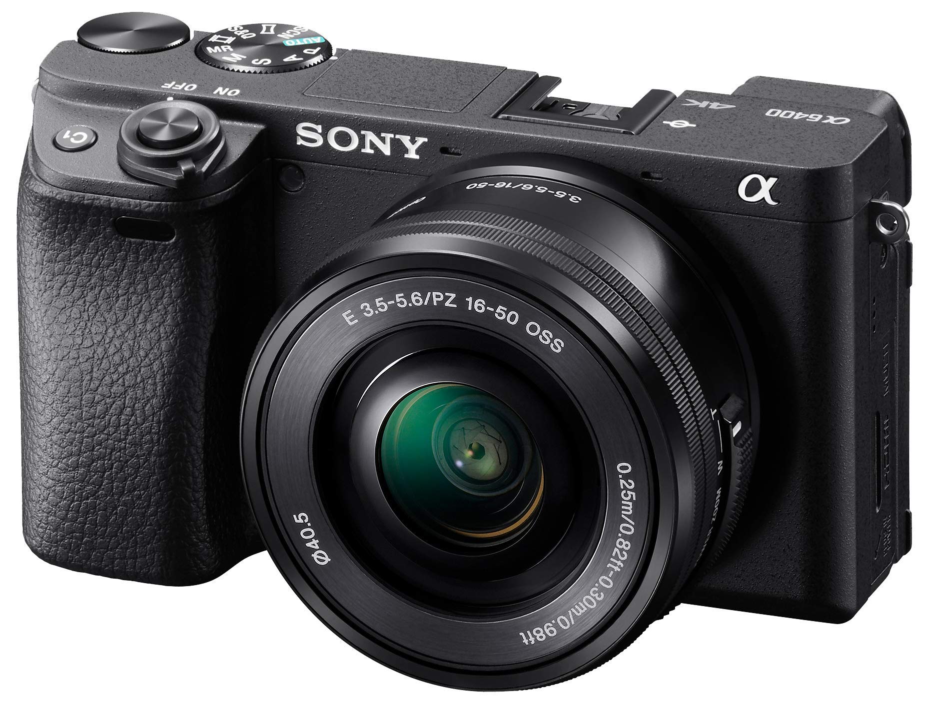Sony Câmera Mirrorless Alpha A6400: Câmera Digital Compact Aps-C Intercambiáveis Com Foco Automático De Olhos Em Tempo Real, Vídeo 4K, Tela Flip & 16-50Mm Lente E Câmeras Compatíveis Com Montagem