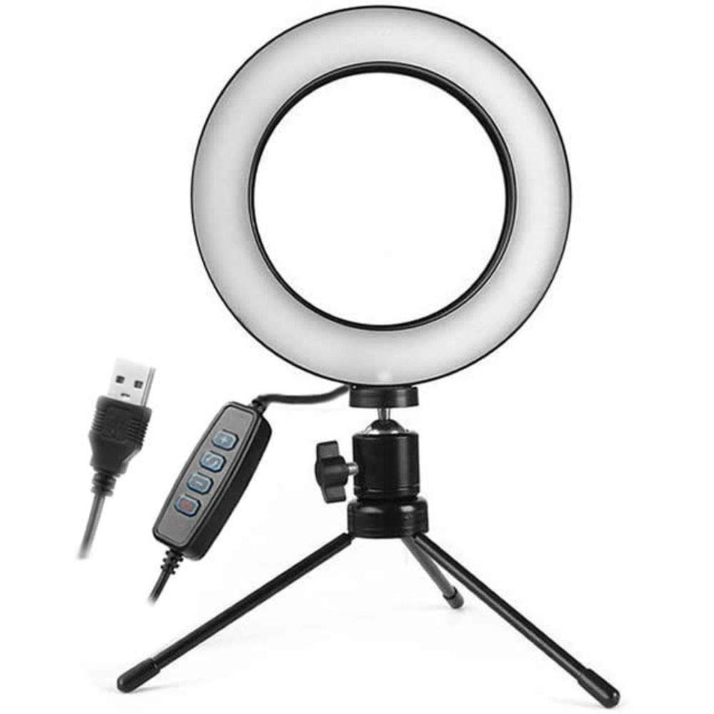 Anel de Luz LED 16 cm + Tripé