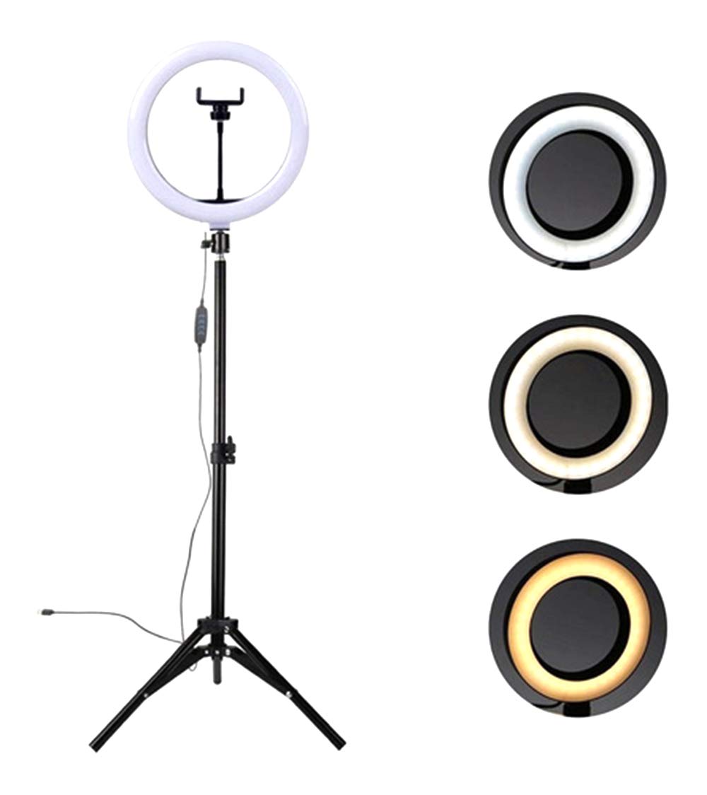 Iluminador Led Filmagem Ring Light 10 Polegadas Com Tripé MC9000