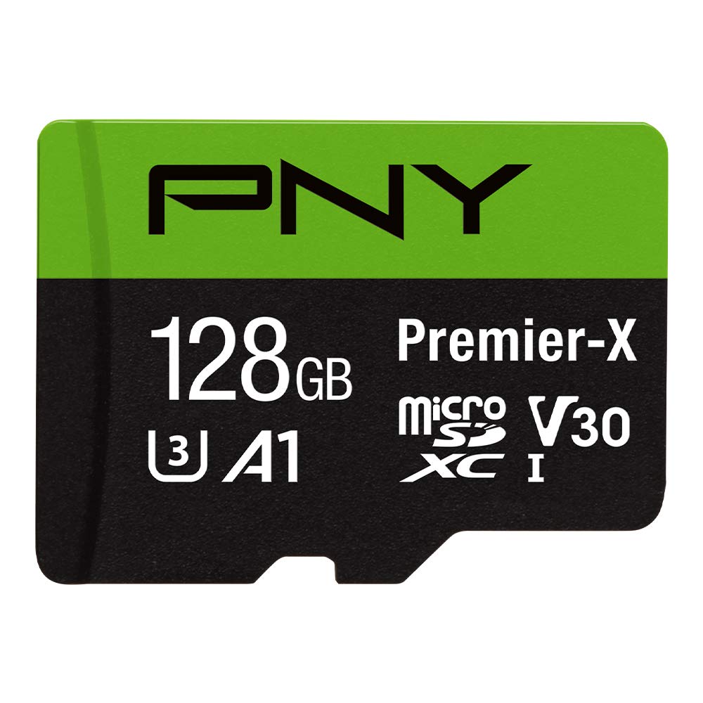 Cartão de memória flash microSDXC PNY Premier-X, classe 10, 128 GB, preto