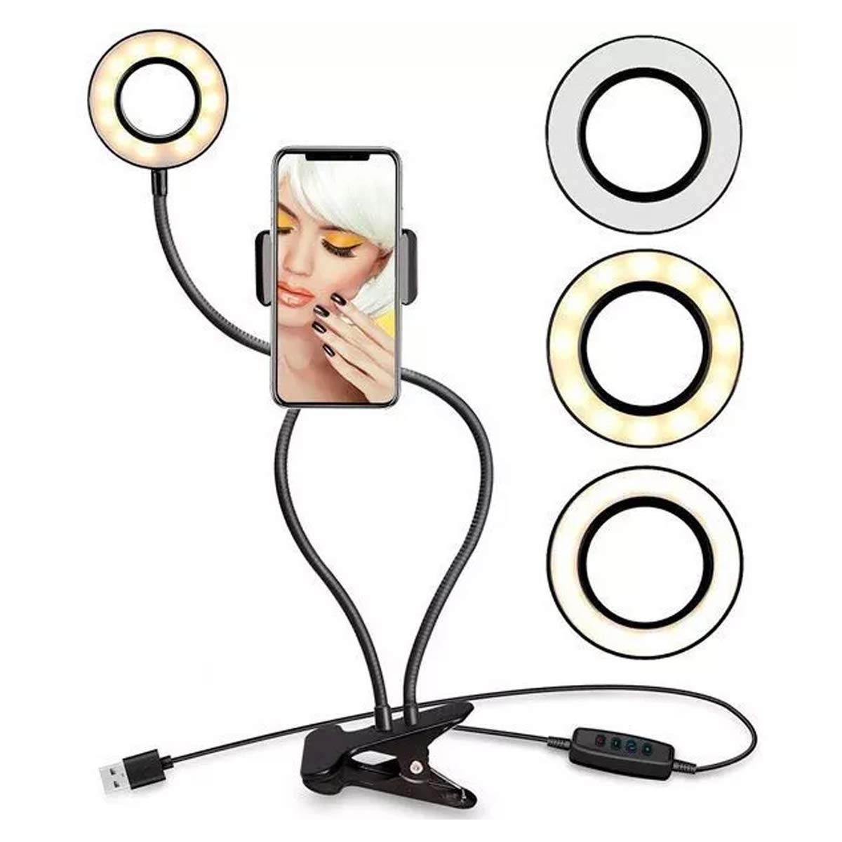 Ring Light Completo Suporte Celular Maguiagem Live Stream Youtuber