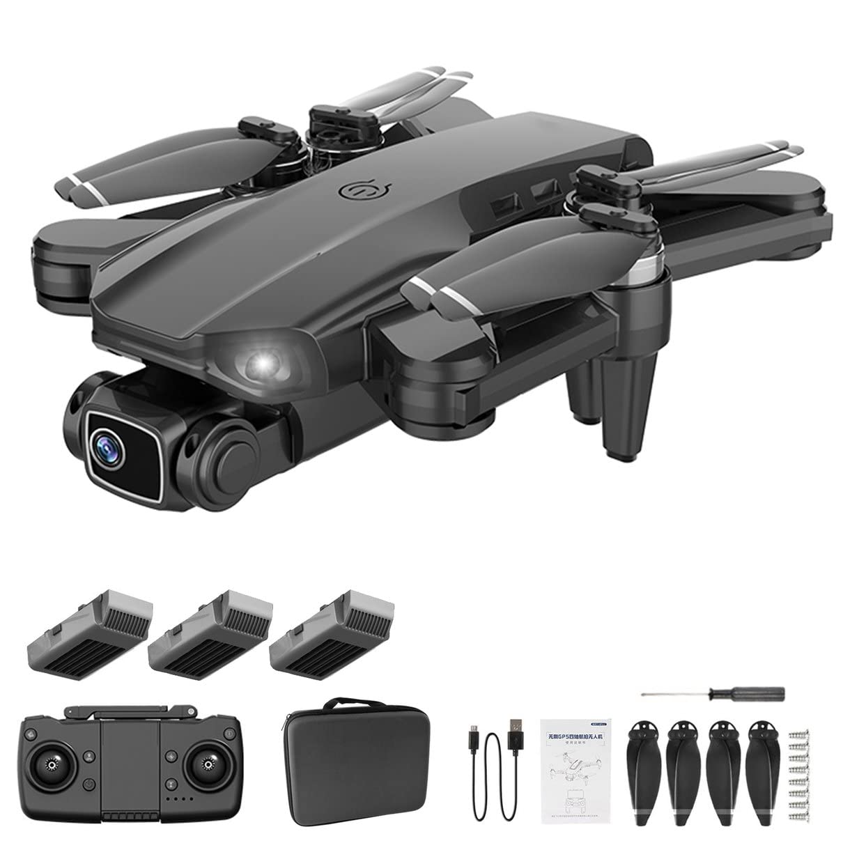 L900 Pro Gps 4K Profissional 5G Wifi Fpv Drone Brushless Motor Quadcopter Alta Definição Câmera Dupla 1,2 Km Longa Distância (2 Baterias, Bolsa de Armazenamento