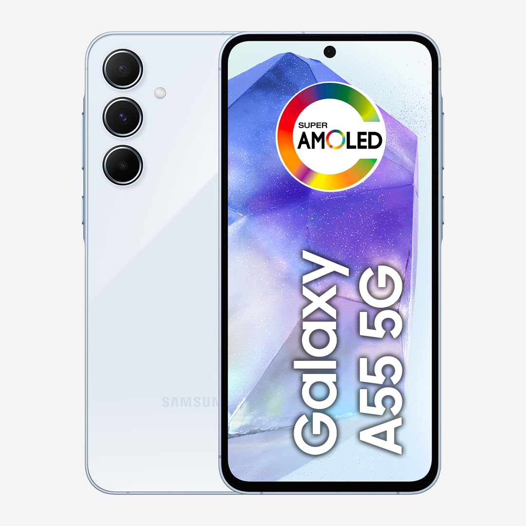 Samsung Galaxy A55 5G, Câmera Tripla Traseira de até 50MP, Selfie de 32MP, Nightography, Apagador de objetos, Design em metal e vidro, IP67, Super AMOLED 6.6